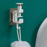 Maxbell Basin Storage Rack Towel Hook Bathroom Seamless Hooks for Washroom White