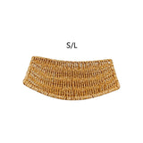 Maxbell Hand Woven Rattan Serving Platter for Vegetables Fruits Food 23cm x 17cm