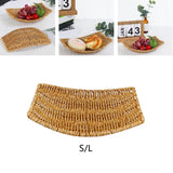 Maxbell Hand Woven Rattan Serving Platter for Vegetables Fruits Food 23cm x 17cm