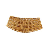 Maxbell Hand Woven Rattan Serving Platter for Vegetables Fruits Food 23cm x 17cm