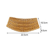 Maxbell Hand Woven Rattan Serving Platter for Vegetables Fruits Food 23cm x 17cm