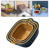 Maxbell Drain Colander Kitchen Gadgets Vegetable Washing Basket for Fruits Tomatoes blue