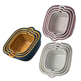 Maxbell Drain Colander Kitchen Gadgets Vegetable Washing Basket for Fruits Tomatoes blue