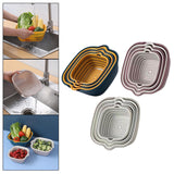 Maxbell Drain Colander Kitchen Gadgets Vegetable Washing Basket for Fruits Tomatoes blue