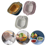 Maxbell Drain Colander Kitchen Gadgets Vegetable Washing Basket for Fruits Tomatoes blue