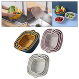 Maxbell Drain Colander Kitchen Gadgets Vegetable Washing Basket for Fruits Tomatoes blue