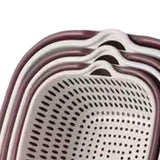 Maxbell Drain Colander Kitchen Gadgets Vegetable Washing Basket for Fruits Tomatoes purple