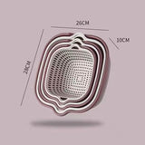 Maxbell Drain Colander Kitchen Gadgets Vegetable Washing Basket for Fruits Tomatoes purple