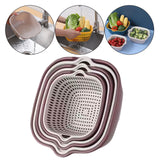 Maxbell Drain Colander Kitchen Gadgets Vegetable Washing Basket for Fruits Tomatoes purple