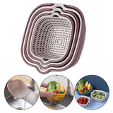 Maxbell Drain Colander Kitchen Gadgets Vegetable Washing Basket for Fruits Tomatoes purple