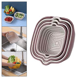 Maxbell Drain Colander Kitchen Gadgets Vegetable Washing Basket for Fruits Tomatoes purple