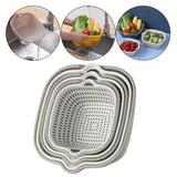 Maxbell Drain Colander Kitchen Gadgets Vegetable Washing Basket for Fruits Tomatoes white