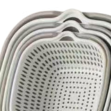 Maxbell Drain Colander Kitchen Gadgets Vegetable Washing Basket for Fruits Tomatoes white