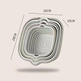 Maxbell Drain Colander Kitchen Gadgets Vegetable Washing Basket for Fruits Tomatoes white