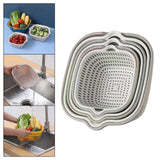 Maxbell Drain Colander Kitchen Gadgets Vegetable Washing Basket for Fruits Tomatoes white