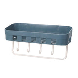 Maxbell Shower Caddy Shelf Storage Rack Shampoo Holder for Bathroom Wall Kitchen Dark Blue