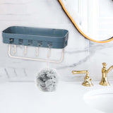 Maxbell Shower Caddy Shelf Storage Rack Shampoo Holder for Bathroom Wall Kitchen Dark Blue