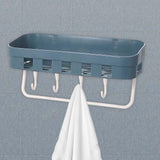 Maxbell Shower Caddy Shelf Storage Rack Shampoo Holder for Bathroom Wall Kitchen Dark Blue