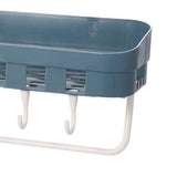 Maxbell Shower Caddy Shelf Storage Rack Shampoo Holder for Bathroom Wall Kitchen Dark Blue