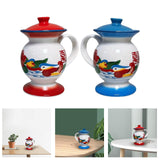 Maxbell Coffee Mug 350ml Water Cup with Handle and Lid for Birthday Holiday Wedding Red