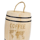 Maxbell Wooden Barrel Desk Organizer Pencil Holder Stand Durable Chic for Office