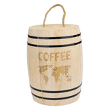 Maxbell Wooden Barrel Desk Organizer Pencil Holder Stand Durable Chic for Office