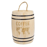 Maxbell Wooden Barrel Desk Organizer Pencil Holder Stand Durable Chic for Office