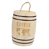 Maxbell Wooden Barrel Desk Organizer Pencil Holder Stand Durable Chic for Office