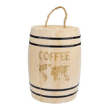 Maxbell Wooden Barrel Desk Organizer Pencil Holder Stand Durable Chic for Office