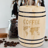 Maxbell Wooden Barrel Desk Organizer Pencil Holder Stand Durable Chic for Office