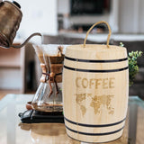 Maxbell Wooden Barrel Desk Organizer Pencil Holder Stand Durable Chic for Office