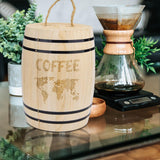 Maxbell Wooden Barrel Desk Organizer Pencil Holder Stand Durable Chic for Office