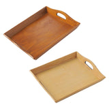 Maxbell Wooden Rectangular Serving Tray Decorative for Dining Table Home Kitchen Yellow