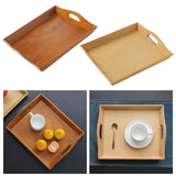 Maxbell Wooden Rectangular Serving Tray Decorative for Dining Table Home Kitchen Yellow