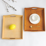 Maxbell Wooden Rectangular Serving Tray Decorative for Dining Table Home Kitchen Yellow