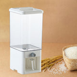Maxbell Rice Dispenser Food Dispenser Cereal Dispenser Bucket for Countertop Pantry White