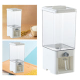Maxbell Rice Dispenser Food Dispenser Cereal Dispenser Bucket for Countertop Pantry White