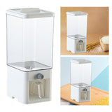 Maxbell Rice Dispenser Food Dispenser Cereal Dispenser Bucket for Countertop Pantry White
