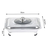 Maxbell Stainless Steel Chafing Dish with Cover Serving Tray Holder for Parties StyleA