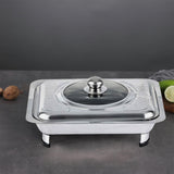 Maxbell Stainless Steel Chafing Dish with Cover Serving Tray Holder for Parties StyleA