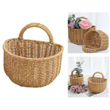 Maxbell Hanging Wicker Basket Girl Flower Basket Container for Picnics Manual Bag 18cm x 15.5cm