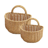 Maxbell Hanging Wicker Basket Girl Flower Basket Container for Picnics Manual Bag 18cm x 15.5cm