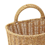 Maxbell Hanging Wicker Basket Girl Flower Basket Container for Picnics Manual Bag 18cm x 15.5cm