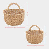 Maxbell Hanging Wicker Basket Girl Flower Basket Container for Picnics Manual Bag 14cm x 14cm