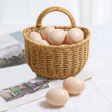 Maxbell Hanging Wicker Basket Girl Flower Basket Container for Picnics Manual Bag 14cm x 14cm