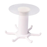 Maxbell Wall Mounted Utensil Holder Hook Kitchenware Storage Rack for Towel Spoon White