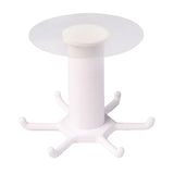 Maxbell Wall Mounted Utensil Holder Hook Kitchenware Storage Rack for Towel Spoon White