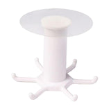 Maxbell Wall Mounted Utensil Holder Hook Kitchenware Storage Rack for Towel Spoon White