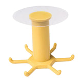 Maxbell Wall Mounted Utensil Holder Hook Kitchenware Storage Rack for Towel Spoon Yellow