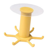 Maxbell Wall Mounted Utensil Holder Hook Kitchenware Storage Rack for Towel Spoon Yellow